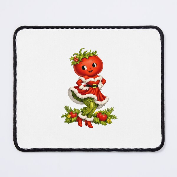 Item preview, Festive Tomato Girl – Vintage Holiday Vegetable Pin-Up Art by Pineapple North designed and sold by PineappleNorth.