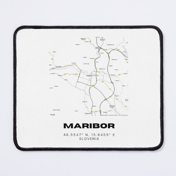 Item preview, Maribor Slovenia Map Print | Coordinates Minimalist City Wall Art designed and sold by RM-Journey.