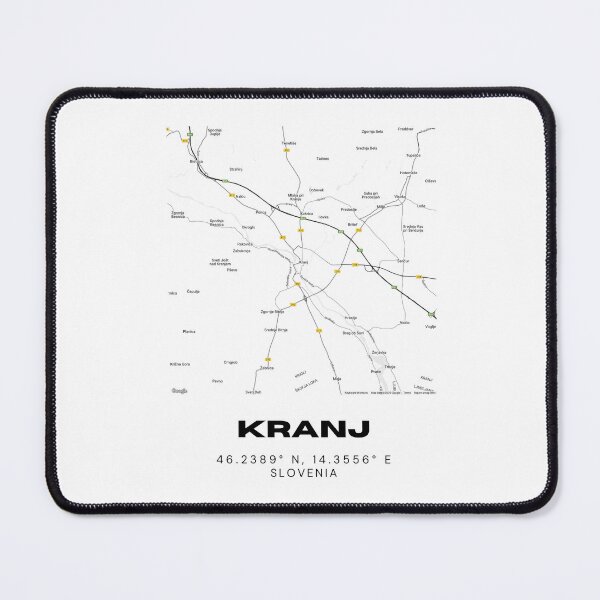 Item preview, Kranj Slovenia Map Print | Coordinates Minimalist City Wall Art designed and sold by RM-Journey.