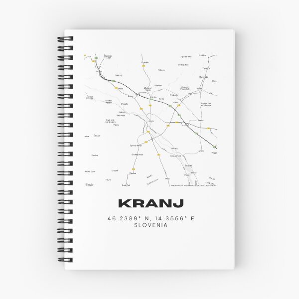 Item preview, Kranj Slovenia Map Print | Coordinates Minimalist City Wall Art designed and sold by RM-Journey.