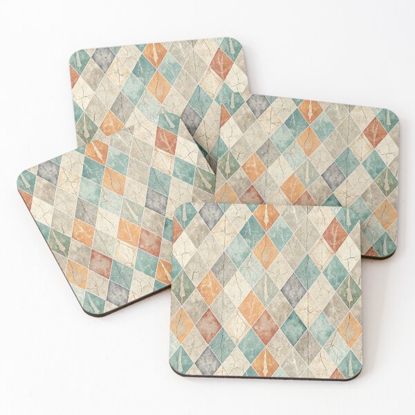 Item preview, Distressed Diamond Tile Seamless Pattern Digital Paper designed and sold by KlarkiteTees.