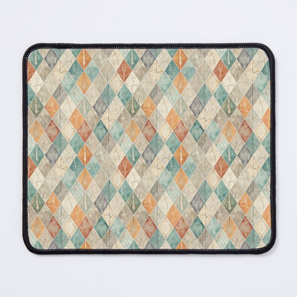 Item preview, Distressed Diamond Tile Seamless Pattern Digital Paper designed and sold by KlarkiteTees.