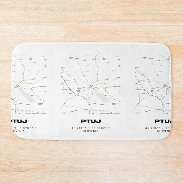 Item preview, Ptuj Slovenia Coordinates Map | Minimalist City Wall Art Print designed and sold by RM-Journey.