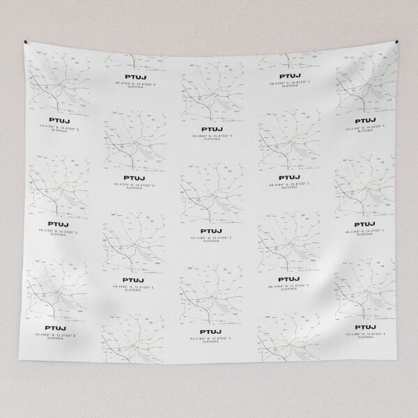 Item preview, Ptuj Slovenia Coordinates Map | Minimalist City Wall Art Print designed and sold by RM-Journey.