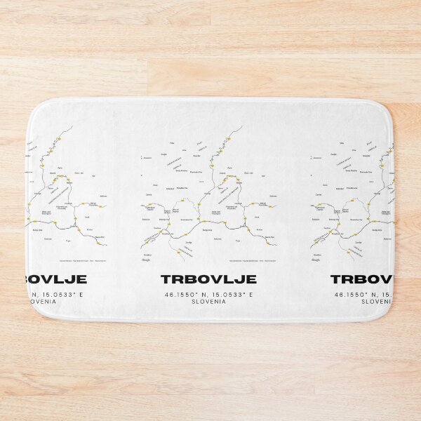 Item preview, Trbovlje Slovenia Map Print | Coordinates Minimalist City Wall Art designed and sold by RM-Journey.