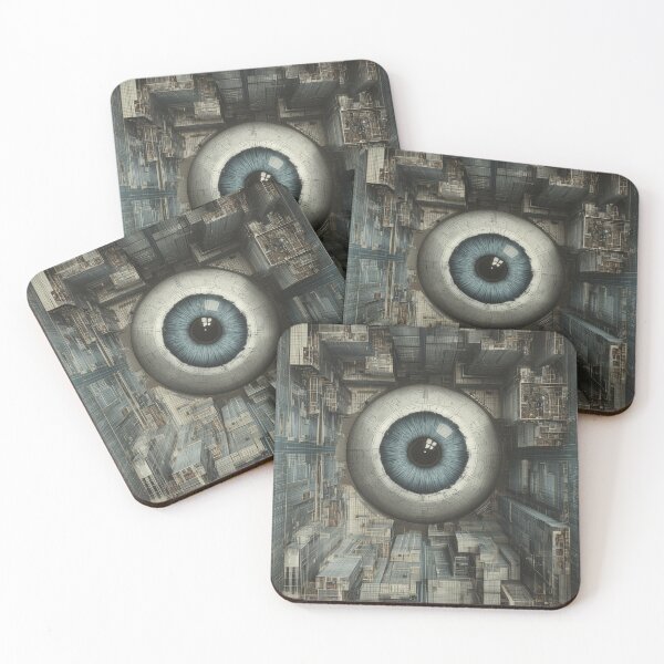 Item preview, WE - Geometric Surveillance Dystopia Poster Art designed and sold by Juuskus.