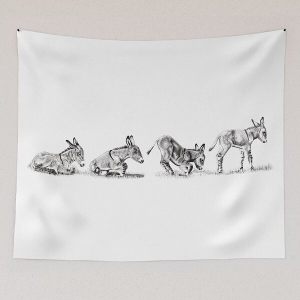 Item preview, Drawings of a donkey standing up - graphite version designed and sold by SylvieG18.