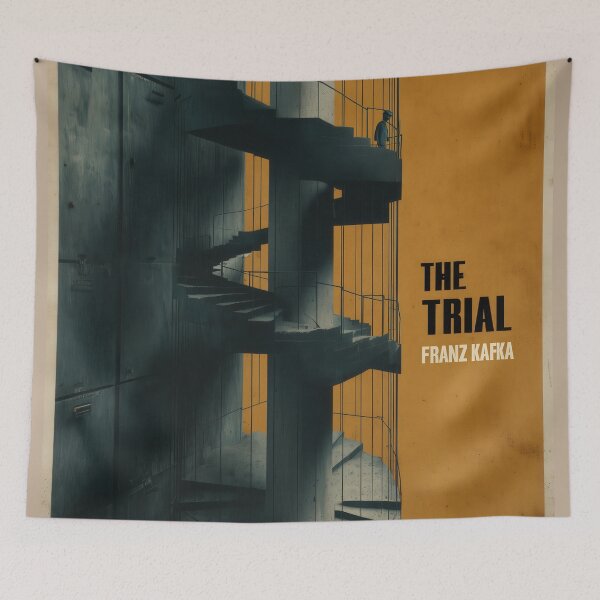 Item preview, The Trial - Kafkaesque Bureaucracy Spiral Poster Design designed and sold by Juuskus.