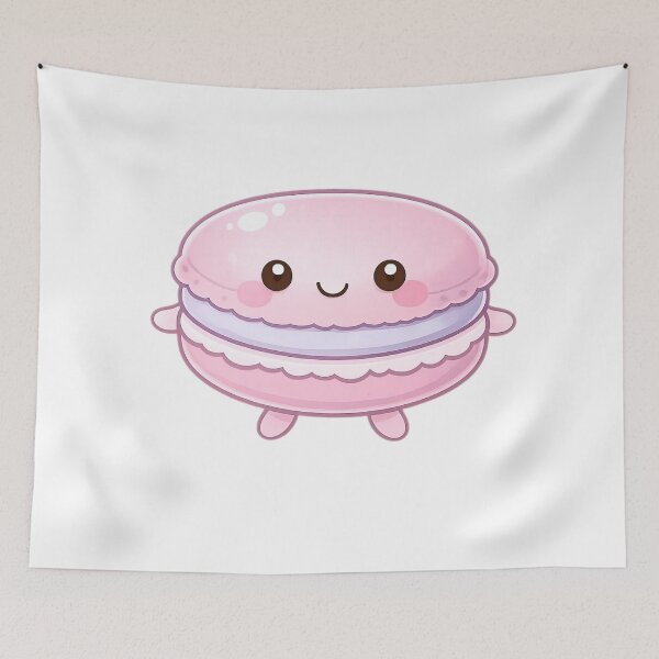 Item preview, Kawaii Pink Macaron French Cookie Cute Bakery Sticker designed and sold by DesignEG.