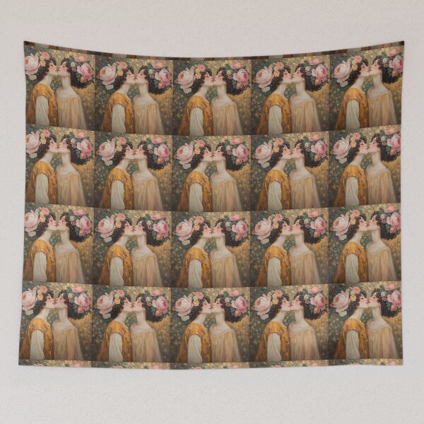 Item preview, Two girls with peony flowers in their hair. designed and sold by Natalia-Vlad.