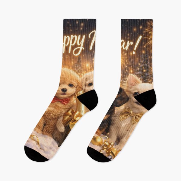 Item preview, Happy New Year Puppies Winter Celebration designed and sold by GivingJoy.