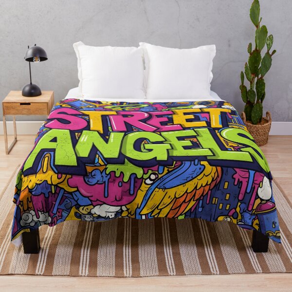 Item preview, Street Angels: Vibrant Urban Graffiti Doodle Pattern with Boombox and Halo designed and sold by VibranPalette.