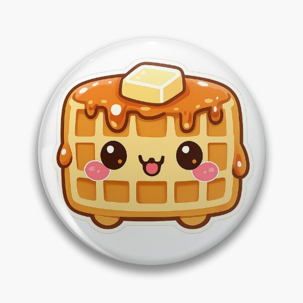 Item preview, Cute Kawaii Waffle Butter Syrup Breakfast Sticker designed and sold by DesignEG.