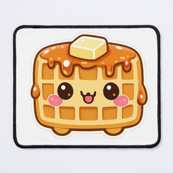 Item preview, Cute Kawaii Waffle Butter Syrup Breakfast Sticker designed and sold by DesignEG.