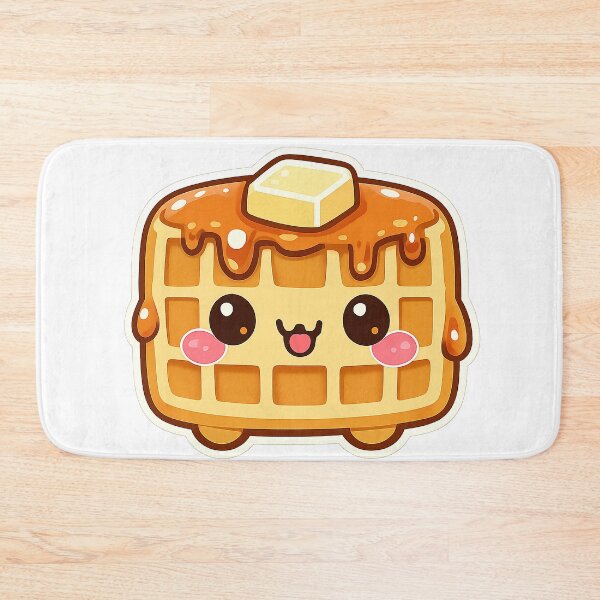 Item preview, Cute Kawaii Waffle Butter Syrup Breakfast Sticker designed and sold by DesignEG.