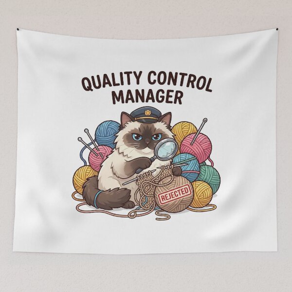 Item preview, Knitting & Crochet Helper - Funny Ragdoll Cat Meme designed and sold by Studio-Pixel.