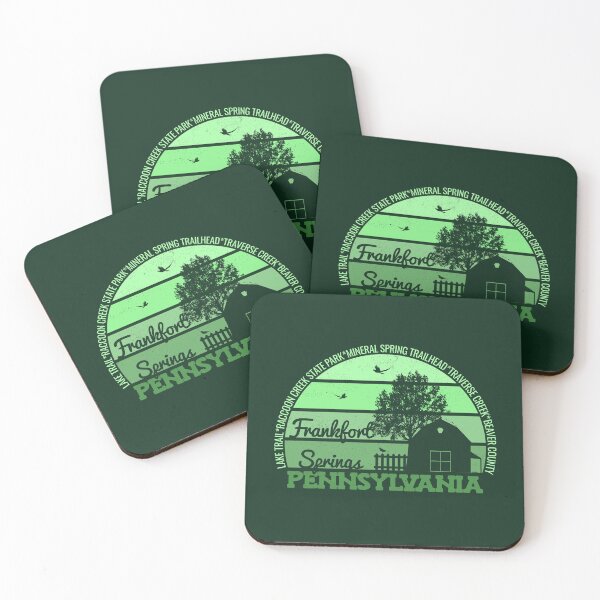 Item preview, Frankfort Springs Pennsylvania Sunset Retro Vintage Local Pride Logo designed and sold by CRHPOD20.