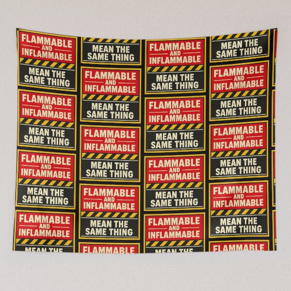 Item preview, Flammable And Inflammable Mean The Same Thing Funny Design designed and sold by TeeTimeTreasure.