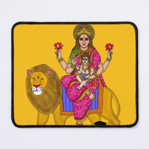 Item preview, Goddess Skandamata Art – Divine Feminine Spiritual Illustration designed and sold by Harshit_Digital_Arts.