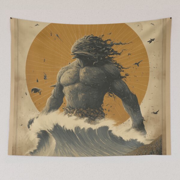 Item preview, Leviathan - Political Allegory Giant Woodcut Poster Art designed and sold by Juuskus.