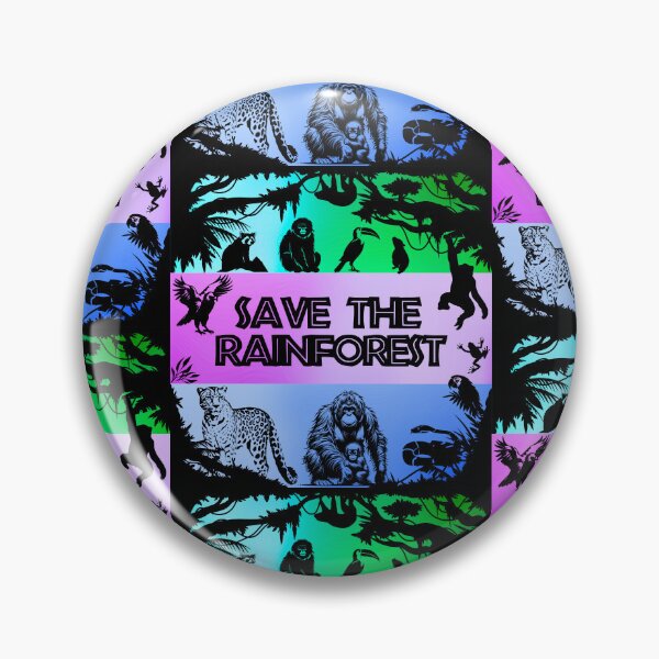 Item preview, Save the Rainforest Pop Art – Bold Color Wildlife & Nature Activism Design designed and sold by Fredster1966.
