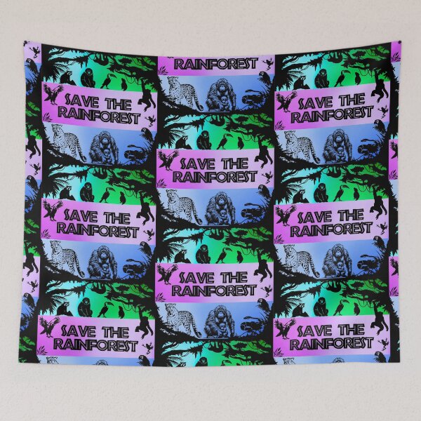 Item preview, Save the Rainforest Pop Art – Bold Color Wildlife & Nature Activism Design designed and sold by Fredster1966.