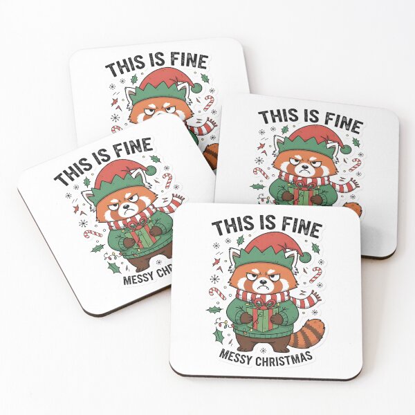 Item preview, Grumpy Christmas Elf - Sarcastic Holiday Red Panda Meme designed and sold by The Grumpy Pet Club.