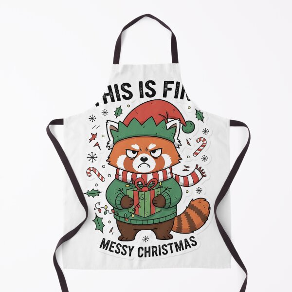 Item preview, Grumpy Christmas Elf - Sarcastic Holiday Red Panda Meme designed and sold by The Grumpy Pet Club.