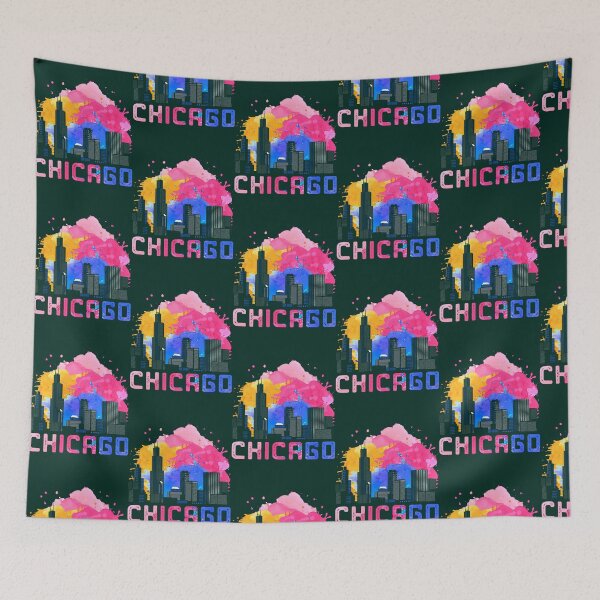 Item preview, Chicago Skyscape Retro Illinois designed and sold by unikusa.