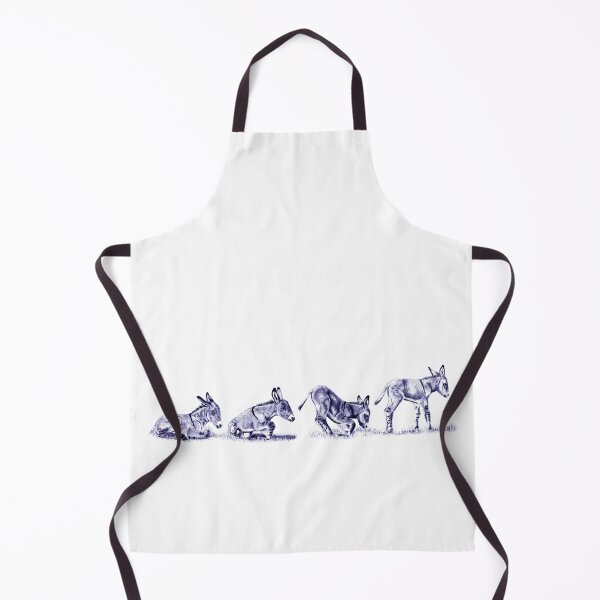 Item preview, Drawings of a donkey standing up - navy blue colorized version designed and sold by SylvieG18.