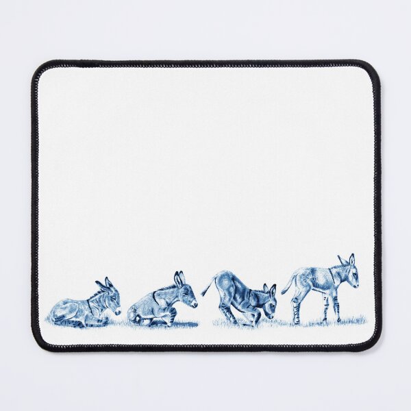Item preview, Drawings of a donkey standing up - blue colorized version designed and sold by SylvieG18.