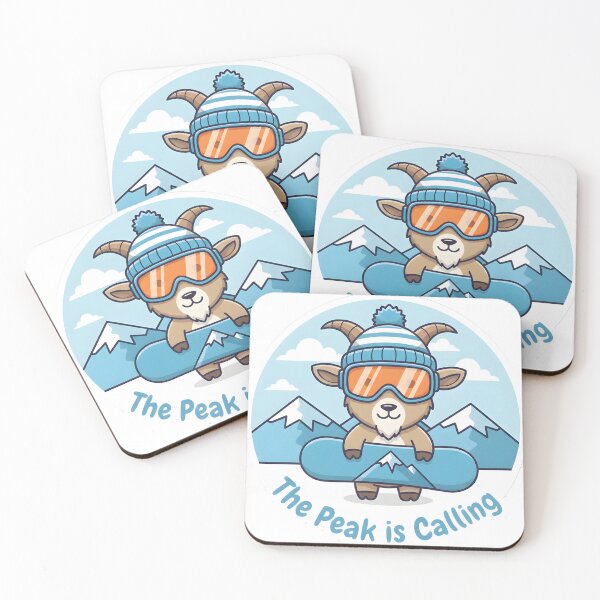 Item preview, Cute Snowboarding Goat Sticker with Mountain Landscape designed and sold by homydesign.