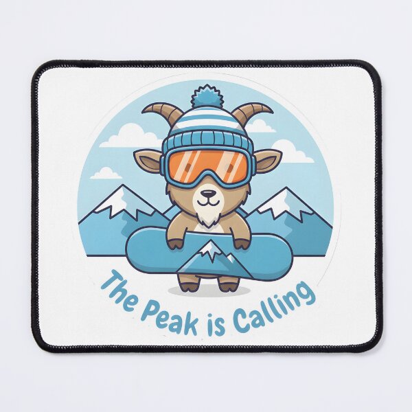 Item preview, Cute Snowboarding Goat Sticker with Mountain Landscape designed and sold by homydesign.