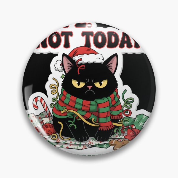 Item preview, Anti-Holiday Black Cat - Sarcastic Christmas Meme designed and sold by The Grumpy Pet Club.