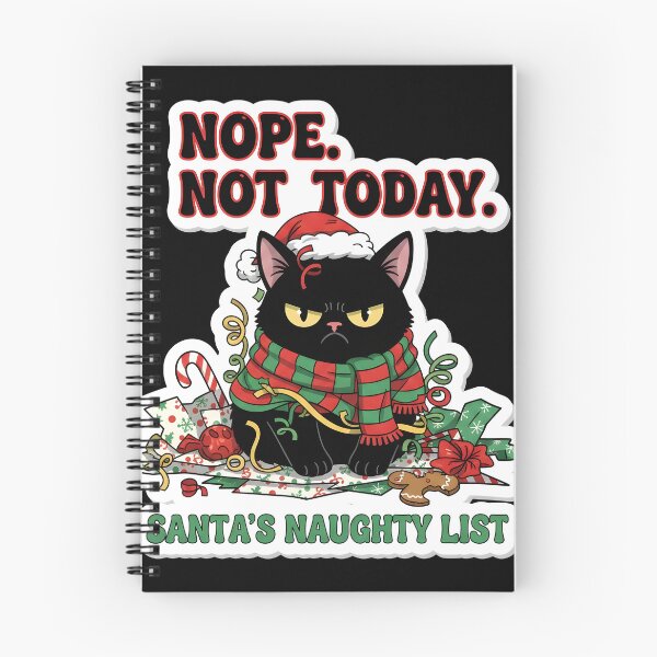 Item preview, Anti-Holiday Black Cat - Sarcastic Christmas Meme designed and sold by The Grumpy Pet Club.