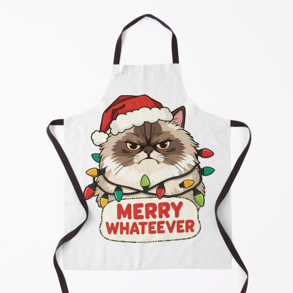 Item preview, Merry Whatever Grumpy Cat - Funny Christmas Lights Sticker designed and sold by The Grumpy Pet Club.