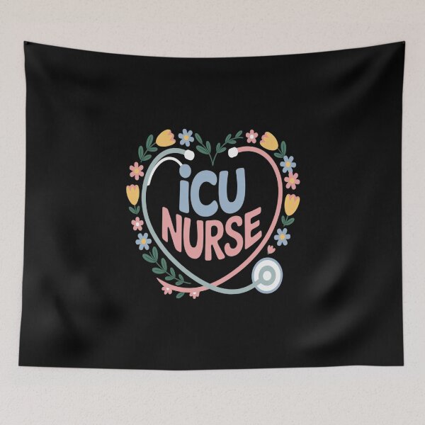 Item preview, ICU Nurse Critical Care RN Nursing Stethoscope Heart designed and sold by skanderio.