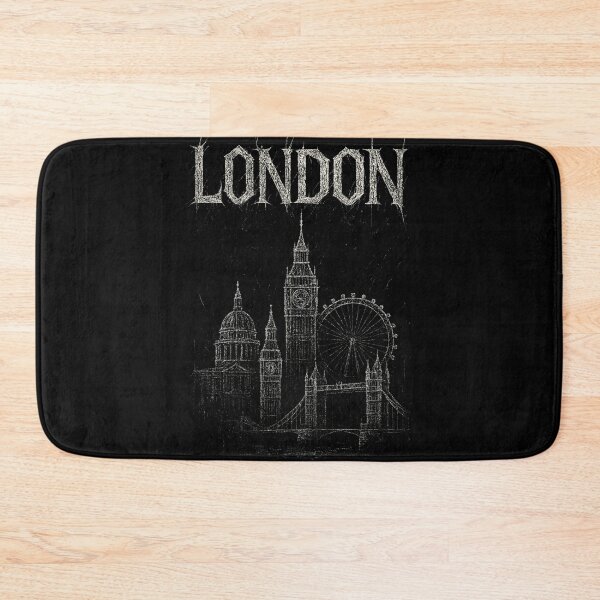 Item preview, London Skyline Scratch Grunge Art – Big Ben, London Eye & City Landmarks designed and sold by Mortisigil.