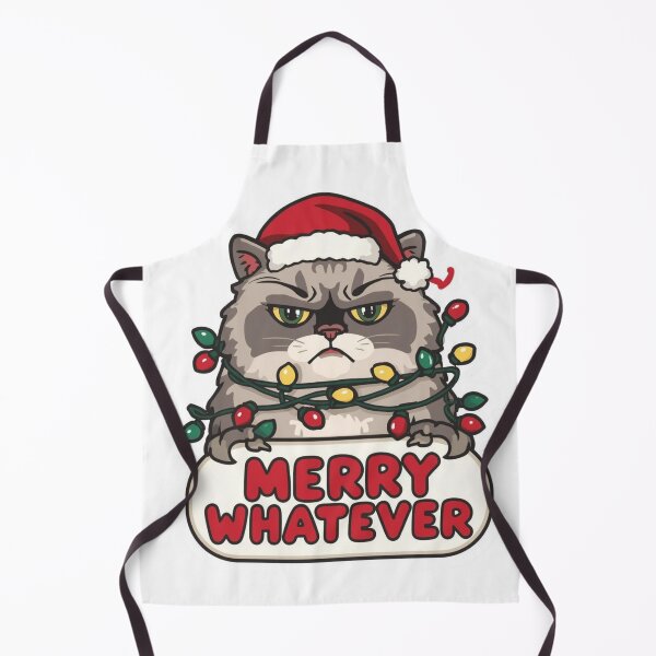 Item preview, Sarcastic Holiday Cat - Merry Whatever Anti-Christmas designed and sold by The Grumpy Pet Club.