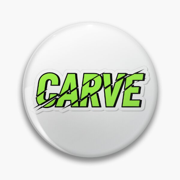 Item preview, Lime green Carve text sticker with black slash marks designed and sold by homydesign.