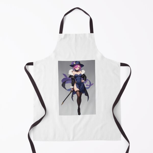 Item preview, Elegant Anime Battle Mage – Purple Haired Sorceress in Navy Dress & Witch Hat designed and sold by iloveanimechibi.
