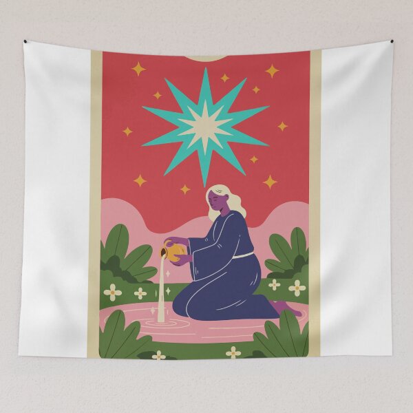 Item preview, The Star Tarot Card - Retro Mystic Celestial Art designed and sold by Cynthia8a.