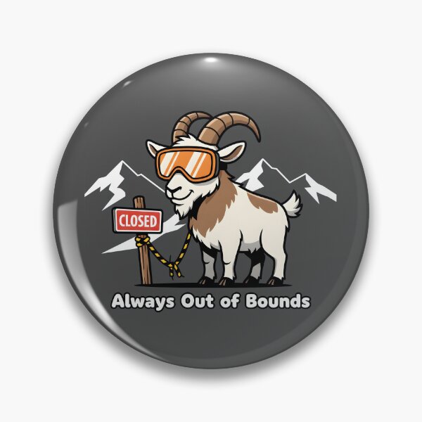 Item preview, Mountain Goat Wearing Ski Goggles in a Snowy Landscape designed and sold by homydesign.
