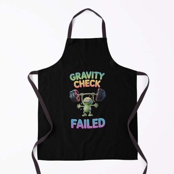 Item preview, Gravity Check - Funny Alien Overhead Press Fail - Gym Workout Humor designed and sold by Planet Sarcasm.