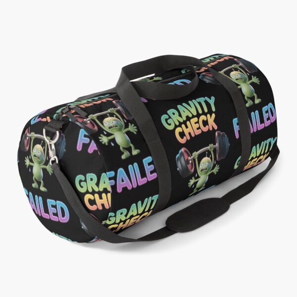 Item preview, Gravity Check - Funny Alien Overhead Press Fail - Gym Workout Humor designed and sold by Planet Sarcasm.