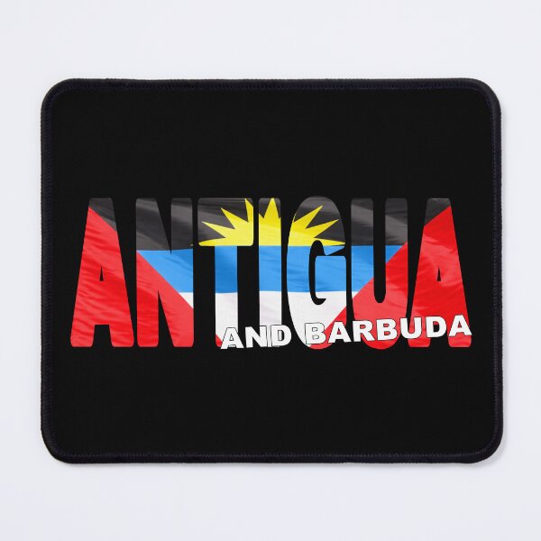 Item preview, ANTIGUA AND BARBUDA - Flag Flying in Wind cut to Letters Souvenir Sticker Shirt designed and sold by Adam Gormley.