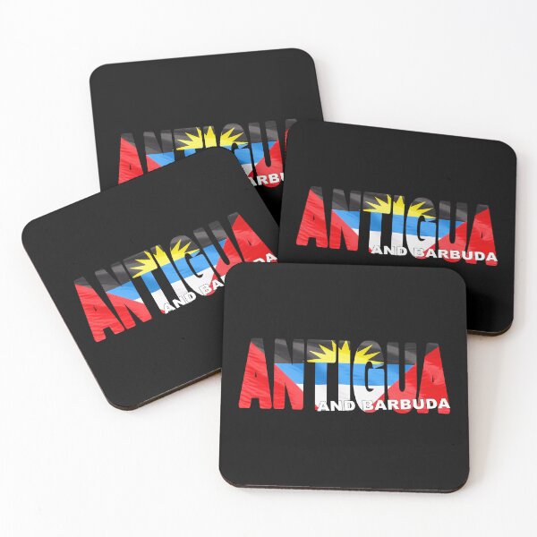 Item preview, ANTIGUA AND BARBUDA - Flag Flying in Wind cut to Letters Souvenir Sticker Shirt designed and sold by Adam Gormley.