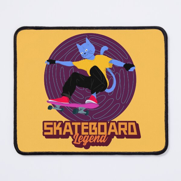 Artikelvorschau, Skateboard-Legende Katze – Lustige Illustration einer Skaterkatze entworfen und verkauft von DesignsVault.