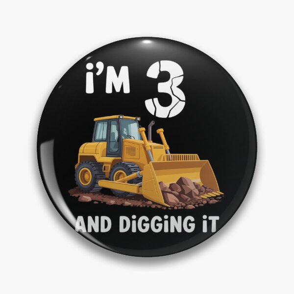 Item preview, I'm 3 and Digging It 3rd Birthday Boy Construction Excavator designed and sold by imsamaharem.