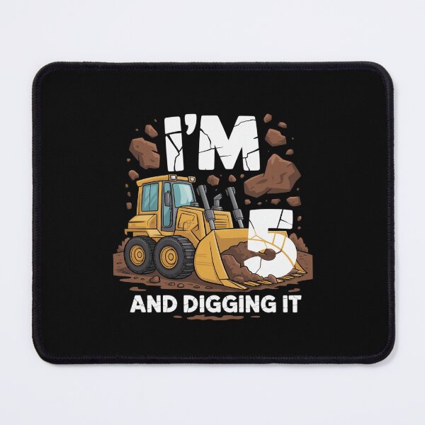 Item preview, I'm 5 and Digging It 5rd Birthday Boy Construction Excavator designed and sold by imsamaharem.